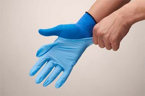 EXフィット手袋20枚入 ブルー Mサイズ
